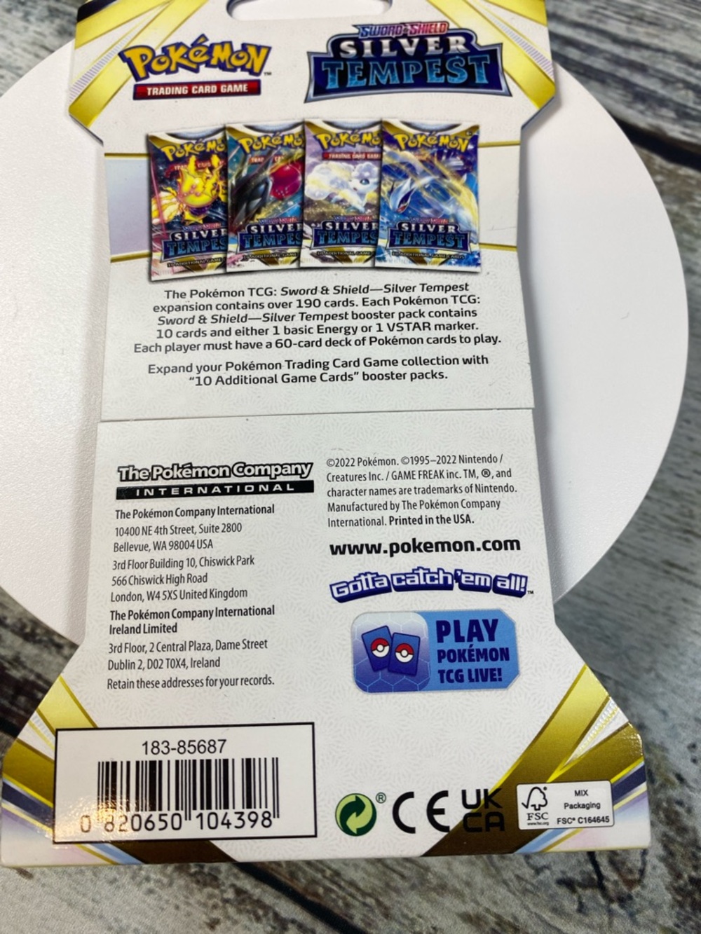 Pokémon TCG Silver Tempest Booster Pack (Sword & Shield) – Factory Sealed - Picture 3 of 3